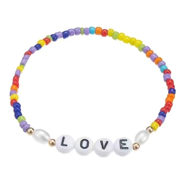 Rainbow Beaded Bracelet 3pc Set - Picture 3 of 4